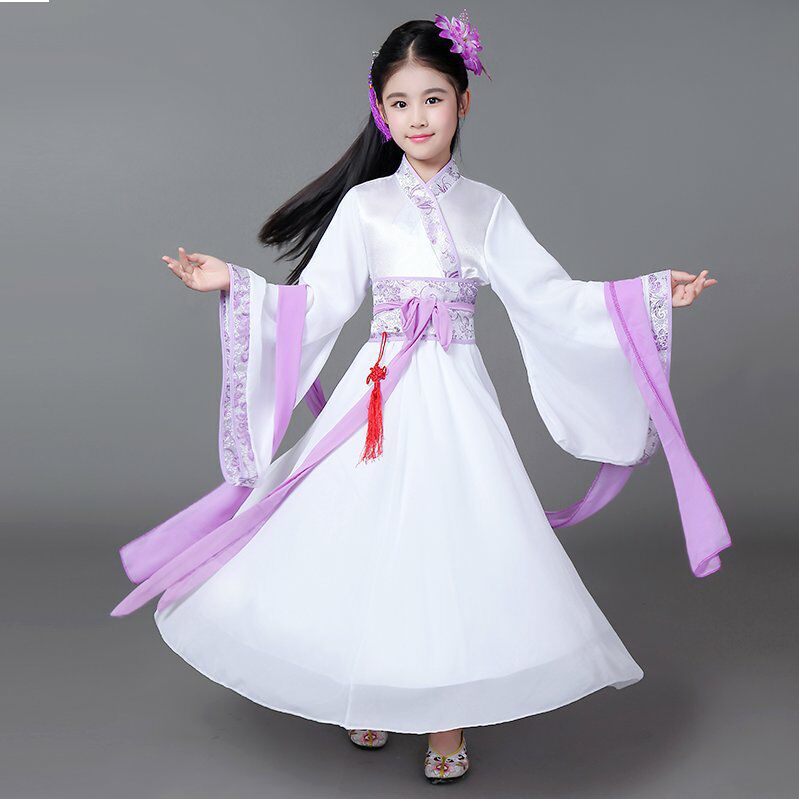童装女童汉服夏季装中国风超仙古风改良唐装古装衣服女汉服雪纺裙