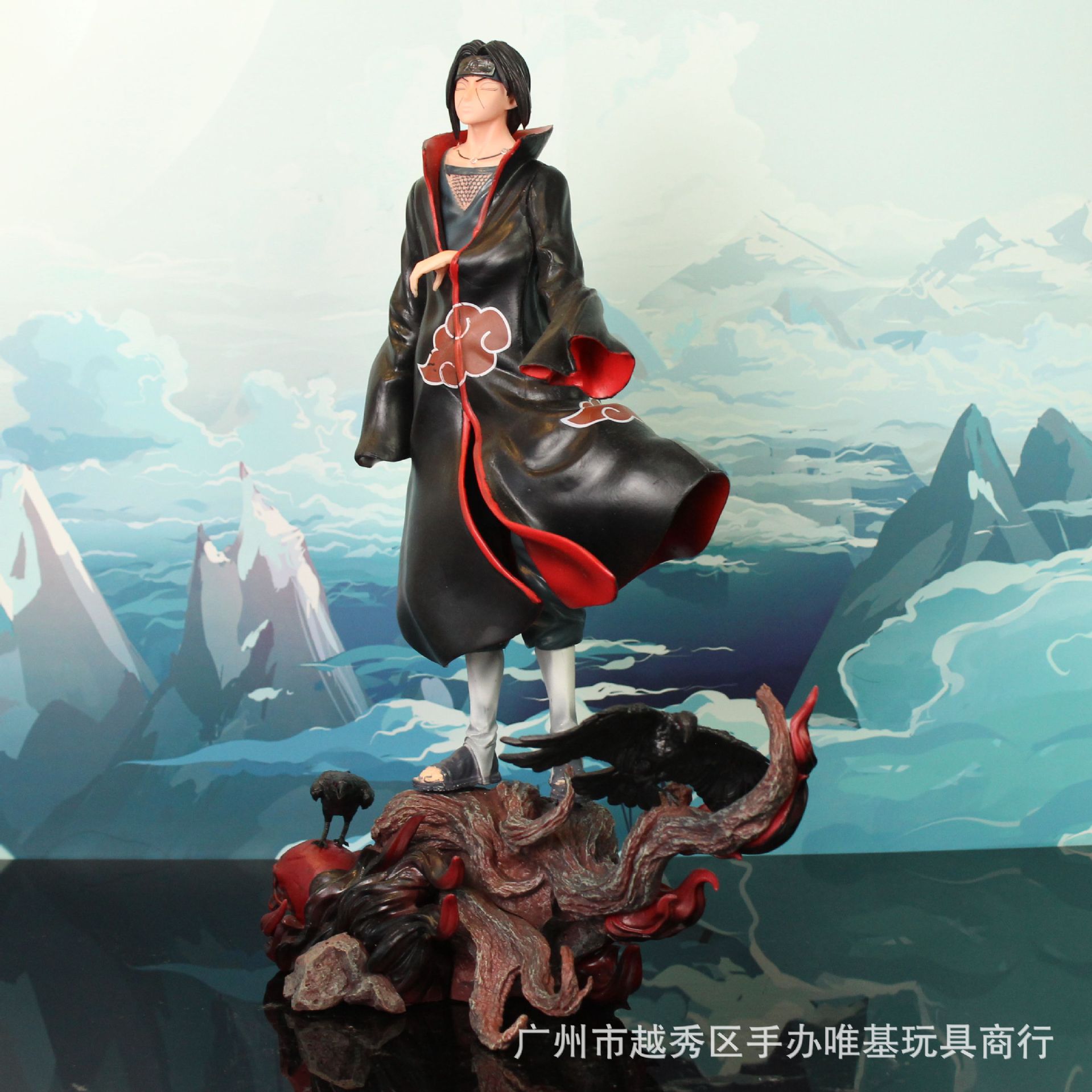 火影忍者 晓组织 宇智波鼬.暗部鼬 站姿场景雕像盒装手办模型摆件