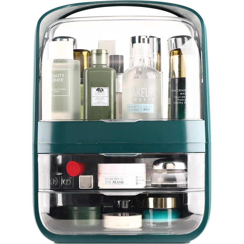 Internet Celebrity Cosmetics Storage Box Portable Dustproof Drawer Dressing Table Lipstick Mask Skin Care Products Desktop Storage Box