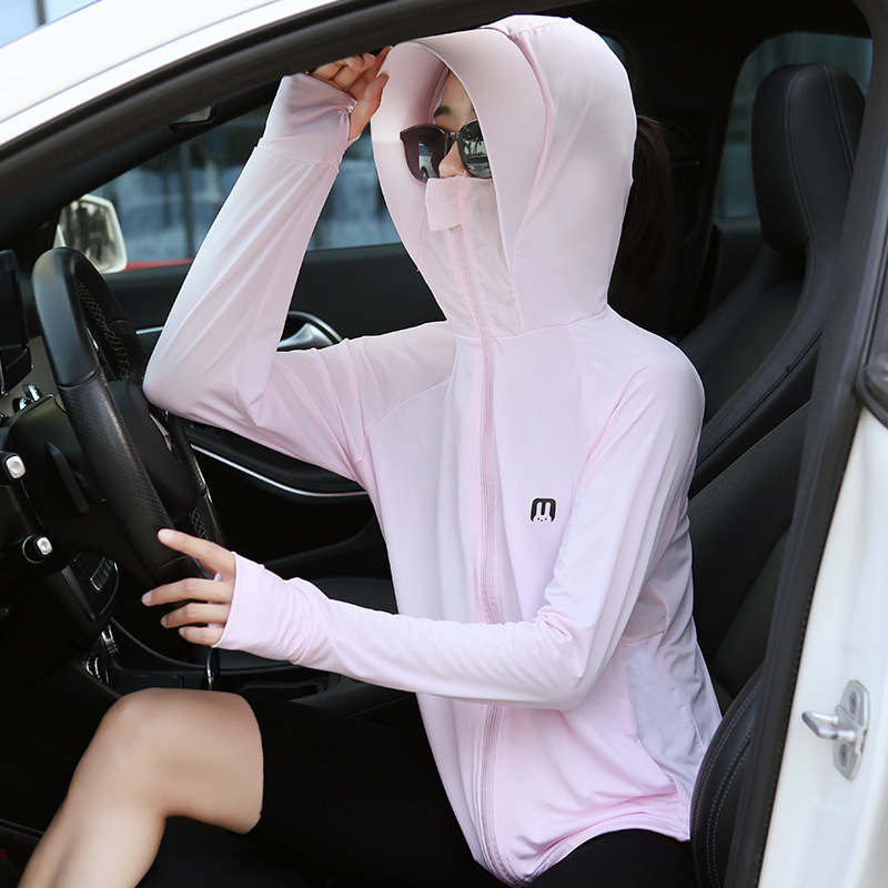 Rabbit Generation Ice Silk Sun Protection Clothing Women's Summer Thin Outdoor Hooded UV-Proof Breathable Couple Sun-Protective Clothing Men