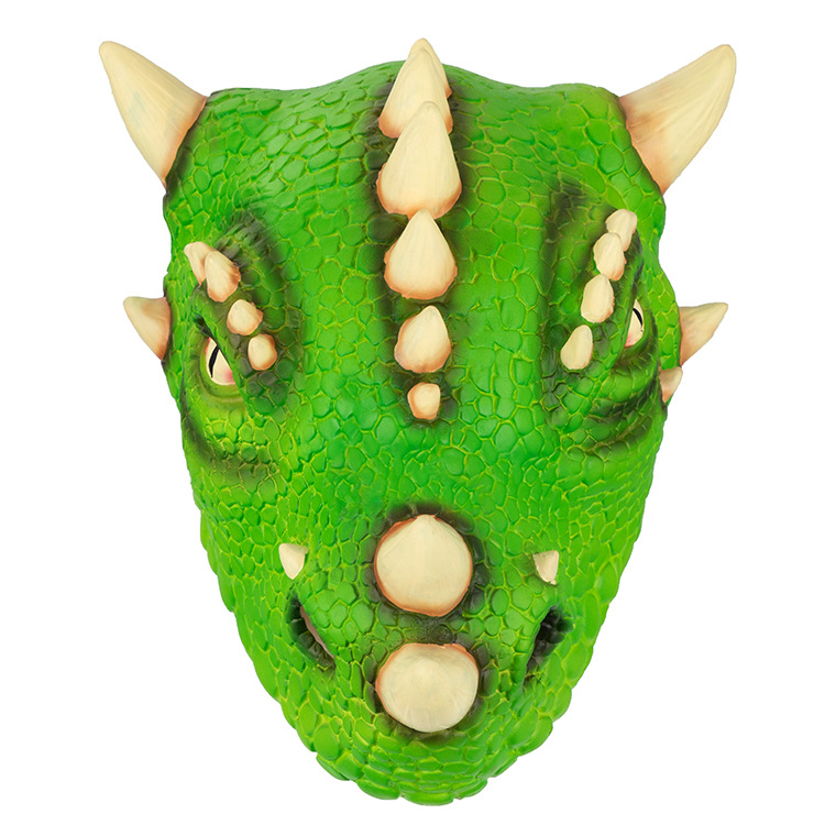 万圣节面具乳胶头套侏罗纪公园同款恐龙头套表演道具酒吧舞会