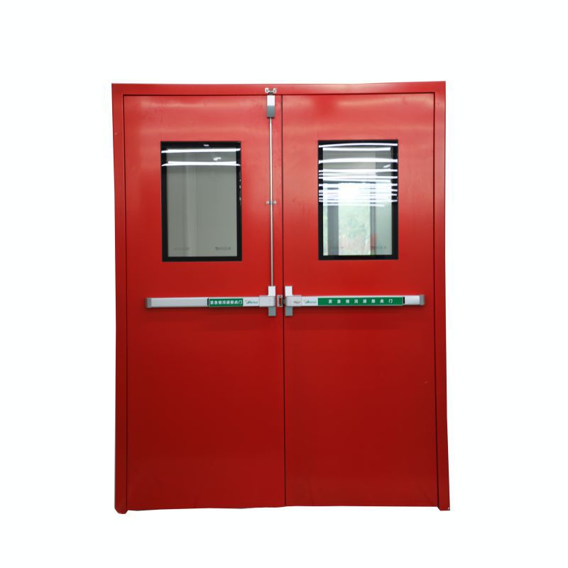 消防逃生门 楼梯逃生通道 钢制双开
