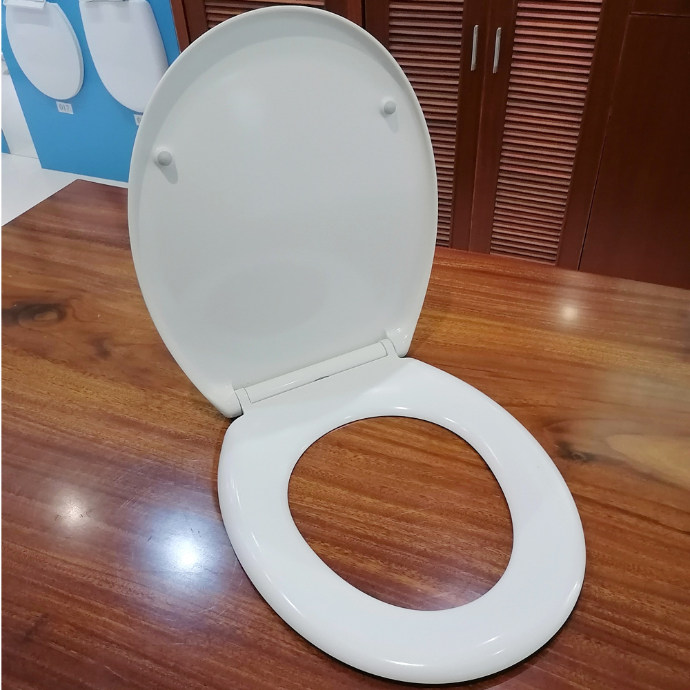家用脲醛o型马桶盖缓降树脂坐便器盖板一键快拆马桶盖亚马逊货源