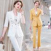 yellow Suit Korean Edition 2021 Spring and summer new pattern Business Suits temperament Goddess van High-end Light cooked Two piece set yellow Suit Korean Edition 2021 Spring and summer new pattern Business Suits temperament Goddess van High-end Light cooked Two piece set
