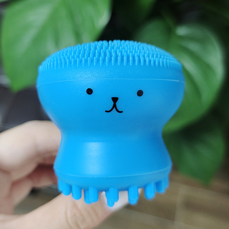 Silicone Face Brush Makeup Remover Massage Cleansing Face Washing Brush Jellyfish Silicone Face Cleansing Brush Manual Small Octopus Face Washing Brush