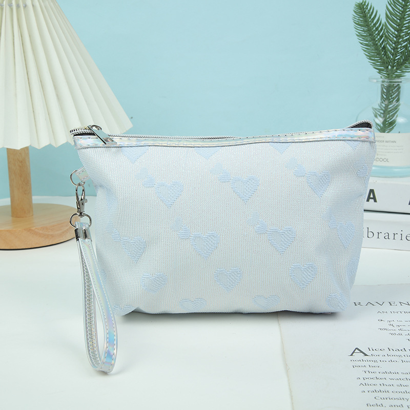 Pu Triangle Storage Bag Portable Travel Portable Cosmetic Bag Korean Style Fashionable Cosmetic Bag Cosmetic Bag Printing Wash Bag