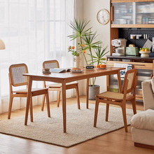 北欧实木餐桌椅家用白橡木简约现代实木餐桌日式实木餐桌椅吃饭桌