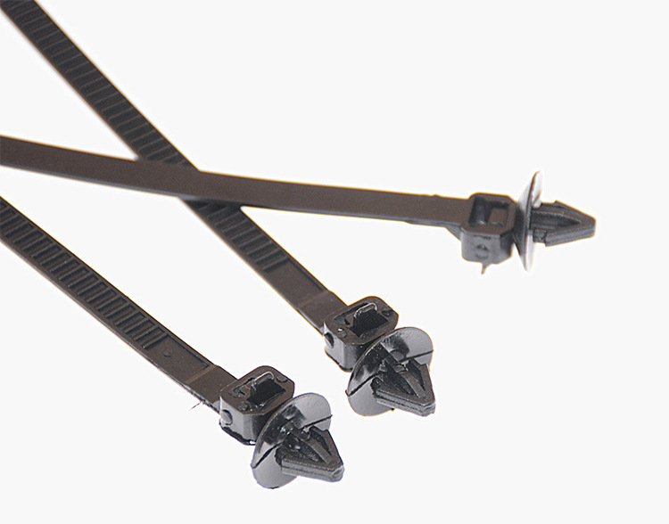 汽车插销飞机头扎带飞机头扎带灰线束固定卡扣尼龙束线带电动车