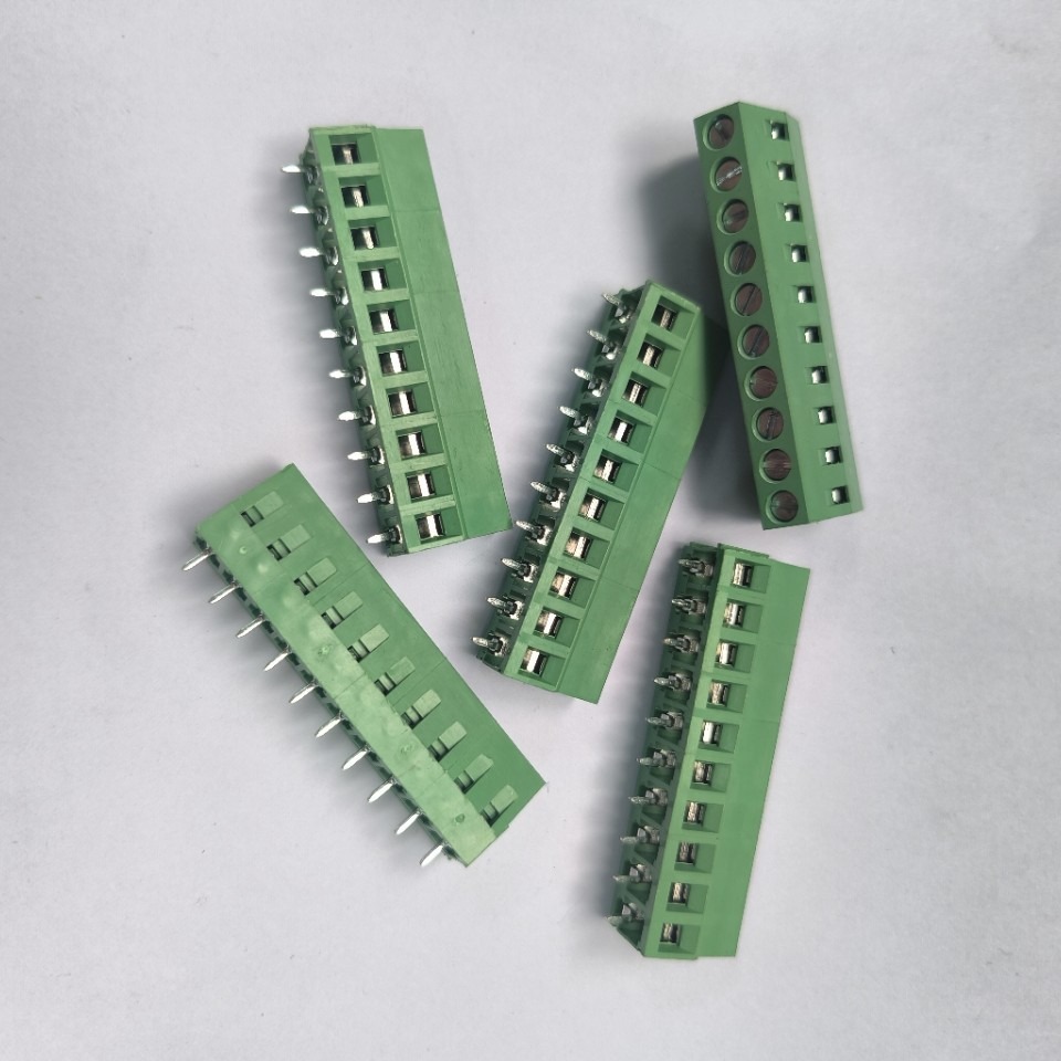 螺钉式接线端子dc128v-5.0-10p绿色一体塑件铜kf128-阿里巴巴