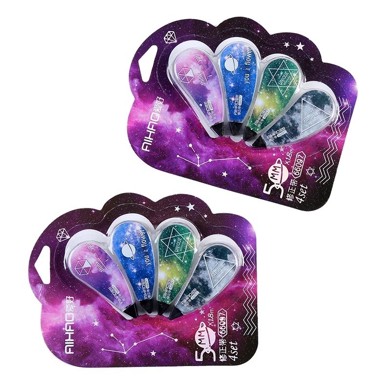 爱好星空修正带可爱66097连包一卡4个