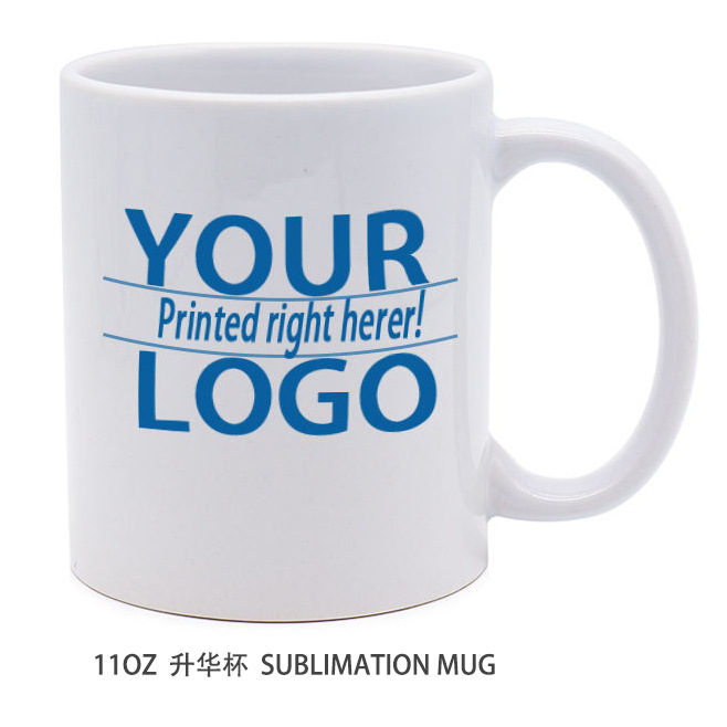 Ceramic Sublimation Mug White Coated Cup Ceramic Color Changing Thermal Transfer Mug 11Oz Blank Heat Rise