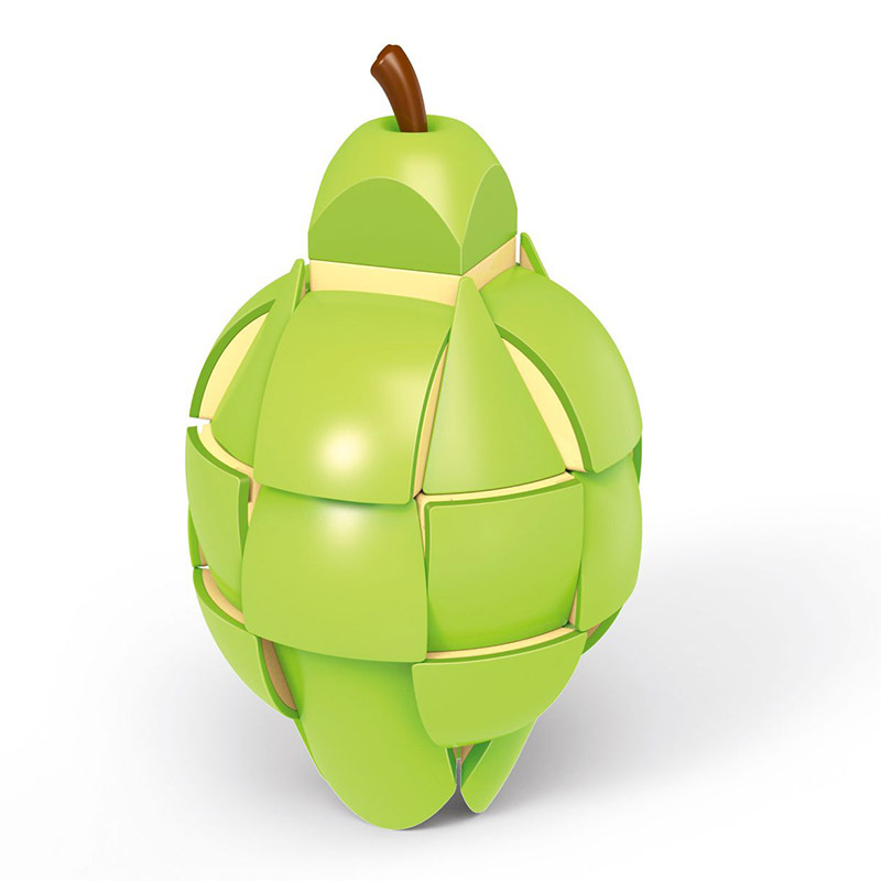 泛新水果魔方三阶橙子桃子梨魔方趣味水果异形3阶儿童智力玩具