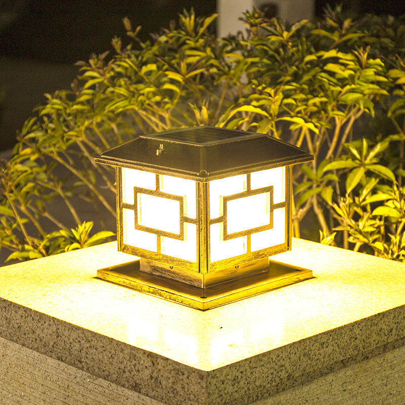欧式太阳能围墙灯 led中字方形大门花园柱头灯别墅小区花园户外灯