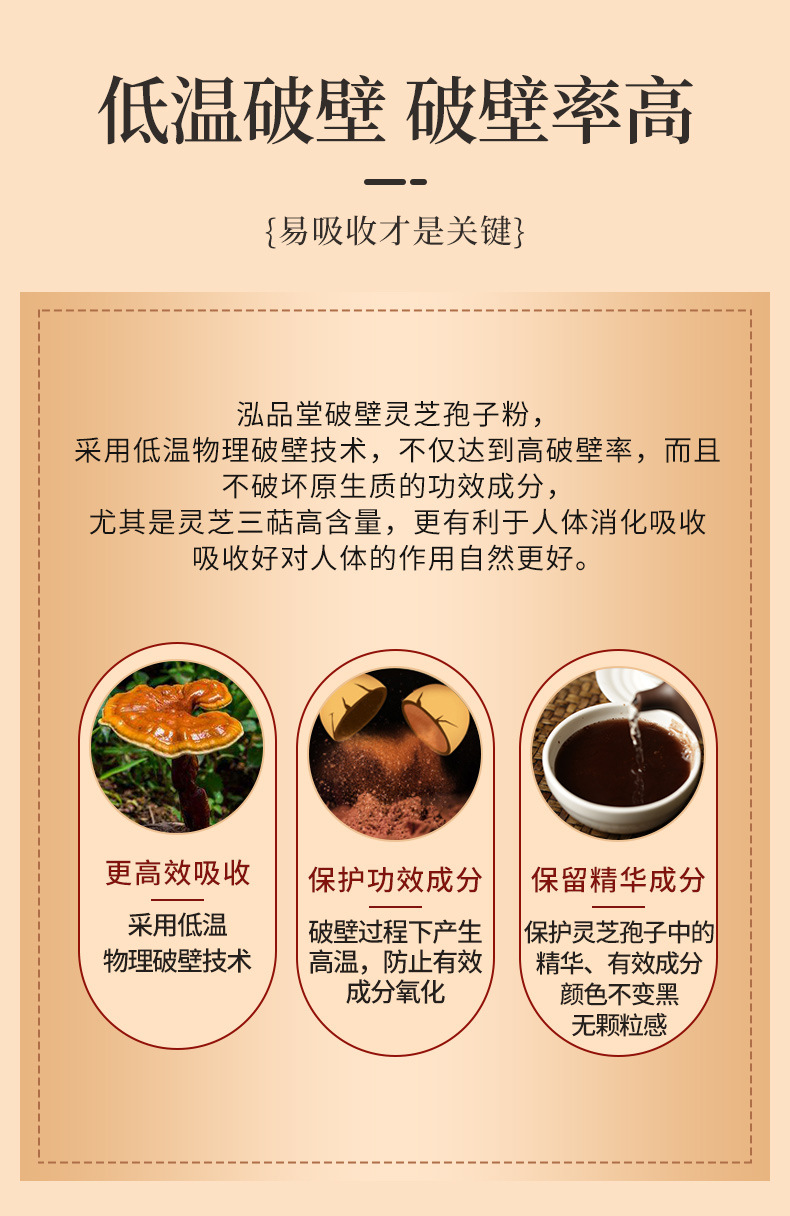 破壁灵芝孢子粉长白山吉林狍子粉120袋正品破壁灵芝孢子粉蓝帽