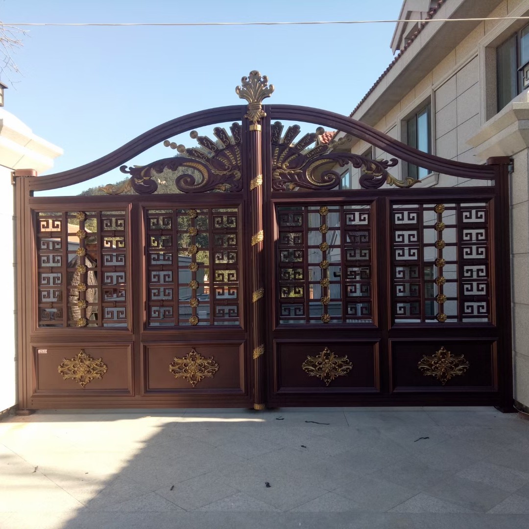 别墅大门电动门门院子大门小区农村庭院铝合金入户门围墙铝艺欧式
