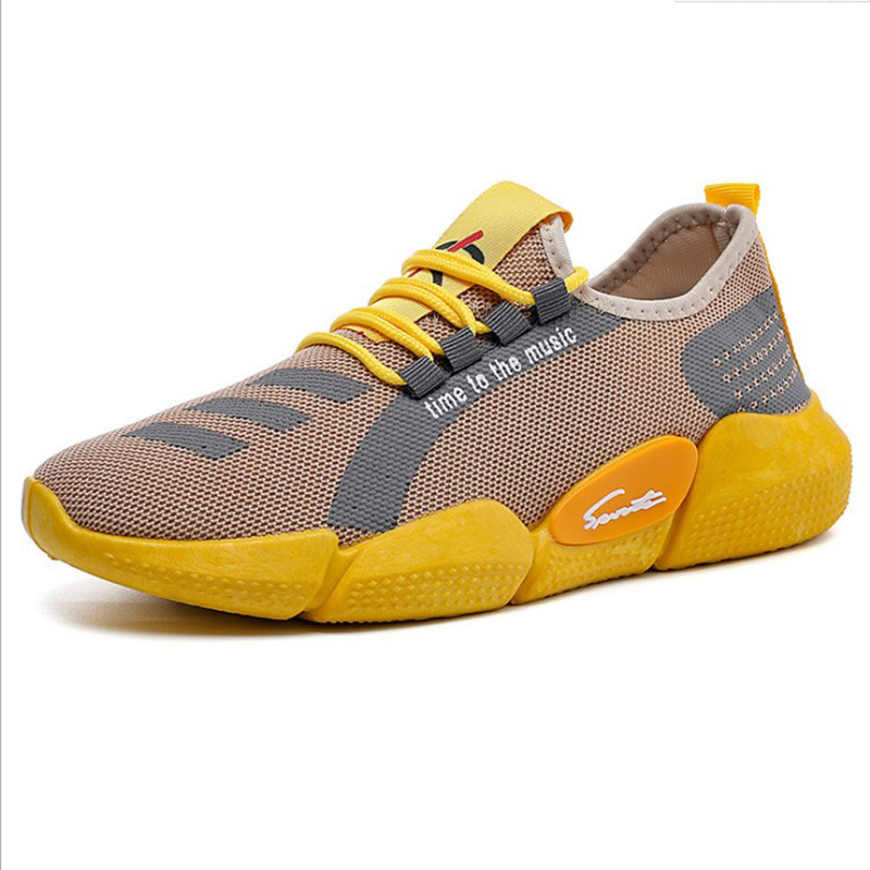 Men's Sneaker 2023 Spring New Trendy Casual Shoes Running Shoes Lovers Shoes Mesh Flying Woven Shoes Foreign Trade