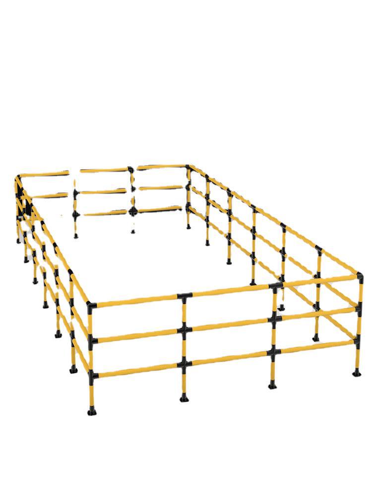 组合钢管乐高护栏abs接头隔离护栏加固防撞防护车间工厂拼接围栏