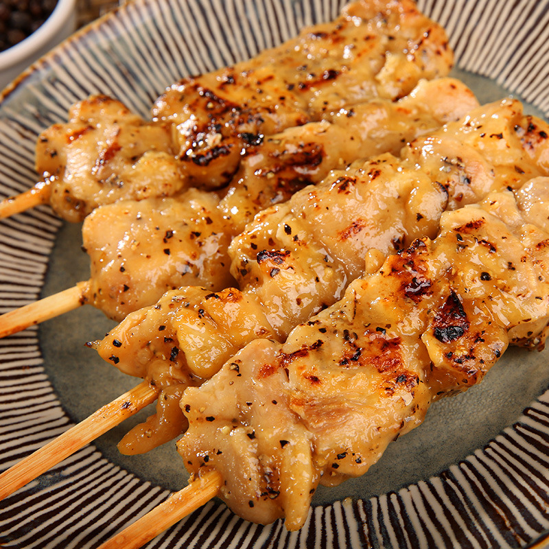 大成食品照烧鸡肉串冷冻熟食日式炭烧黑椒烧烤食材半成品鸡肉速食