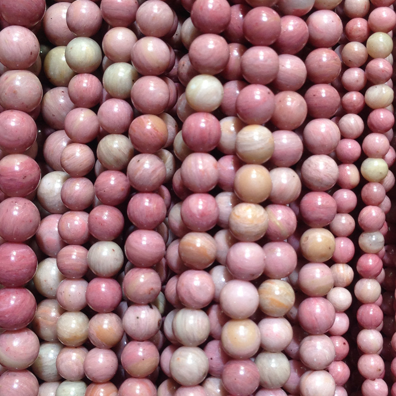 天然红木纹散珠圆珠 红木纹石半成品串珠批发-阿里巴巴