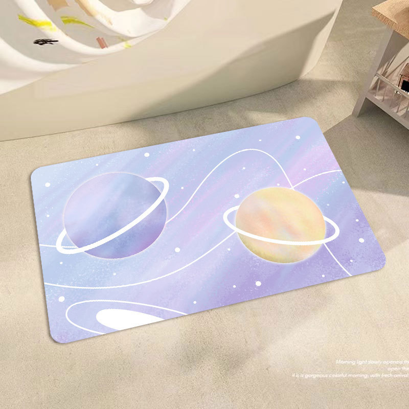 Diatom Mud Floor Mat Special Material Absorbent Texture Design Anti-Slip Effect Good Home Bathroom Floor Mat Batch