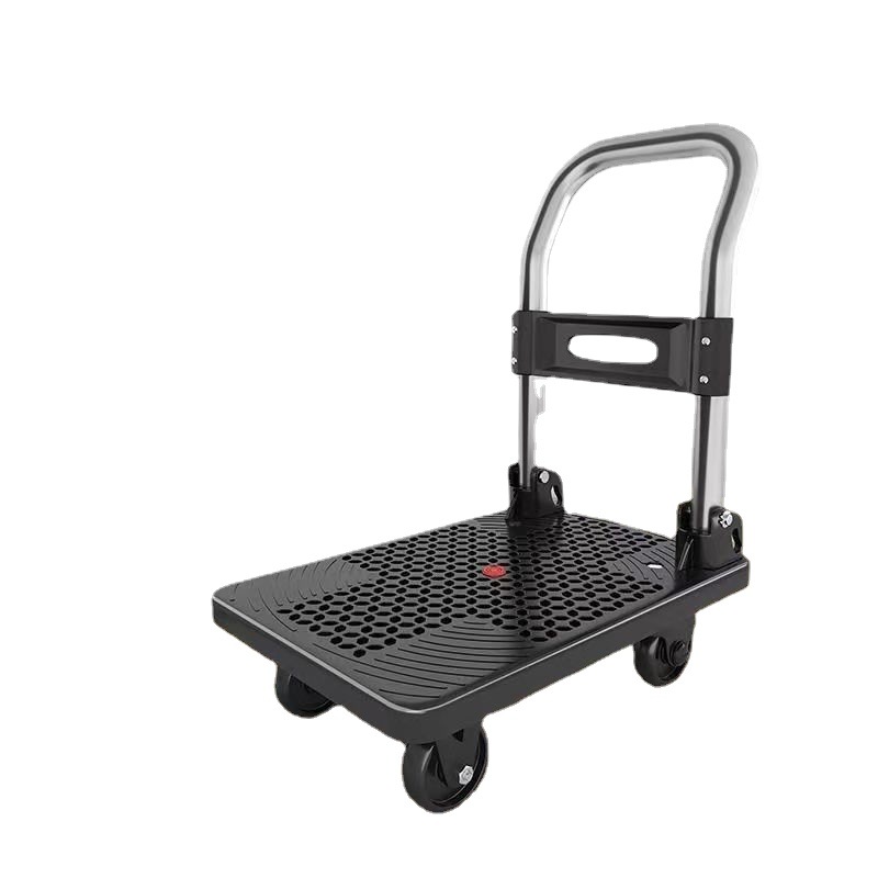 Trolley Pull Goods Express Truck Trailer Household Portable Luggage Hand Pull Platform Trolley Folding Stall Trolley