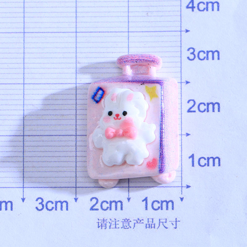 Cartoon Rabbit Resin Accessories Barrettes Head Rope Phone Case Cream Glue Epoxy DIY Homemade Hair Accessories Refrigerator