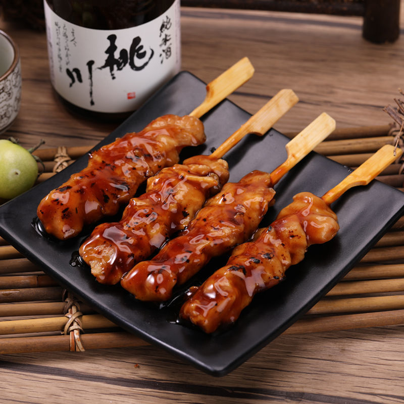 炭烤鸡腿肉串照烧鸡肉串270熟制甜味10支微波日式烧烤肉串