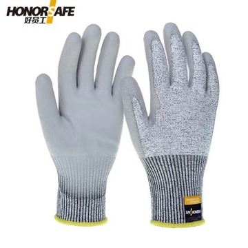 好员工 pe-104 hppe/pu涂层防切割劳保手套 9号 1副-阿里巴巴