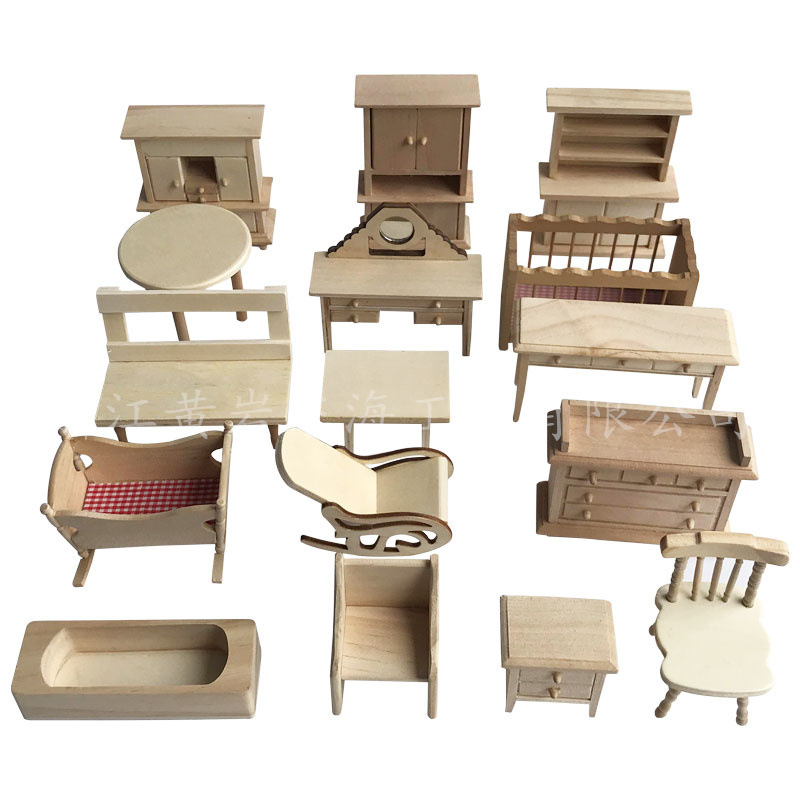 娃娃屋迷你小家具 木质diy仿真工艺品创意微缩家具景观模型批发