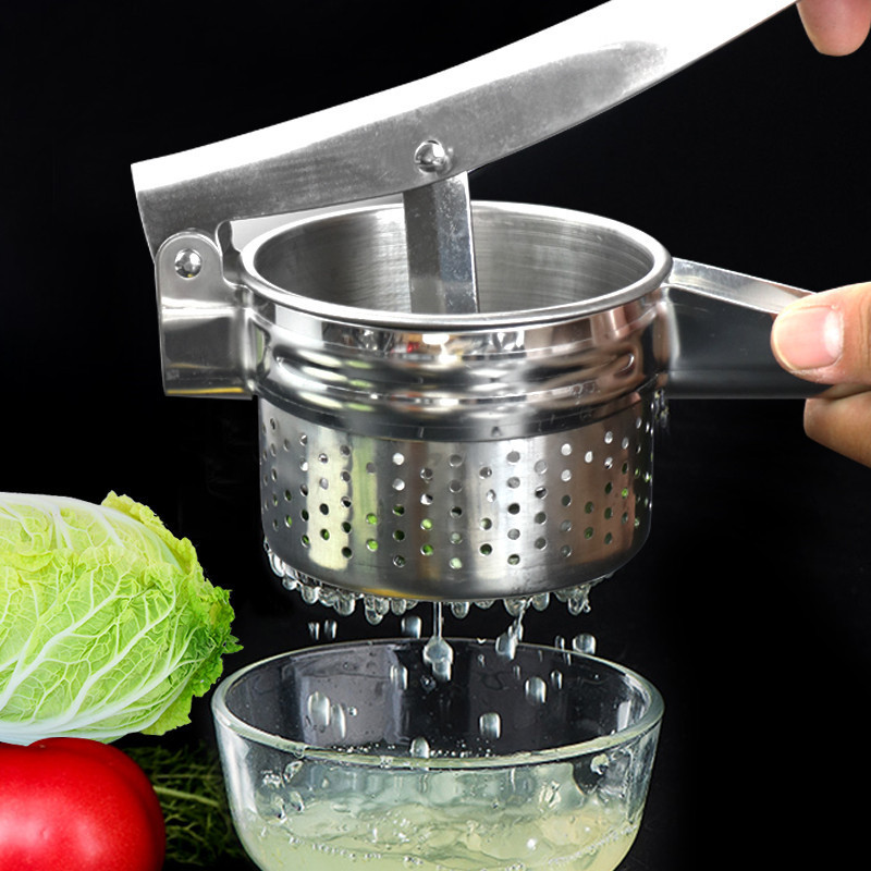 Stainless Steel Manual Juicer Lemon Juicer Pressure Potatoes Crusher Potato Meshed Garlic Device Fruit Water Squeezer Vegetable Squeezer