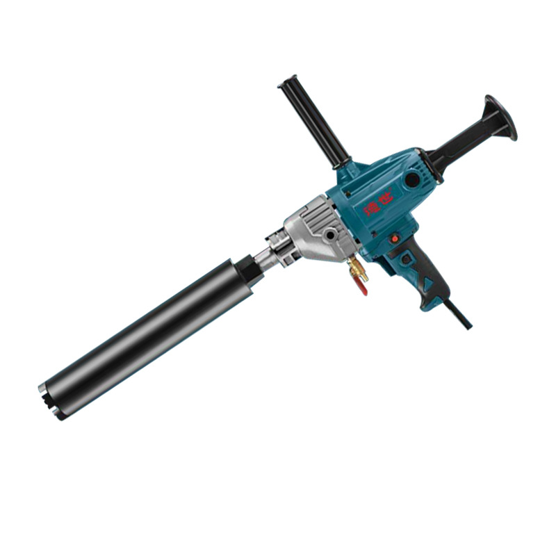 德世电动工具165水钻钻孔机混凝土开孔机空调手持式打孔机