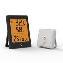 无线温度计 电子数显温度计室内室外温湿度计气象钟大屏幕防水