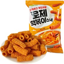 进口零食休闲食品膨化涞可香辣芝士味年糕条韩国零食膨化食品83g