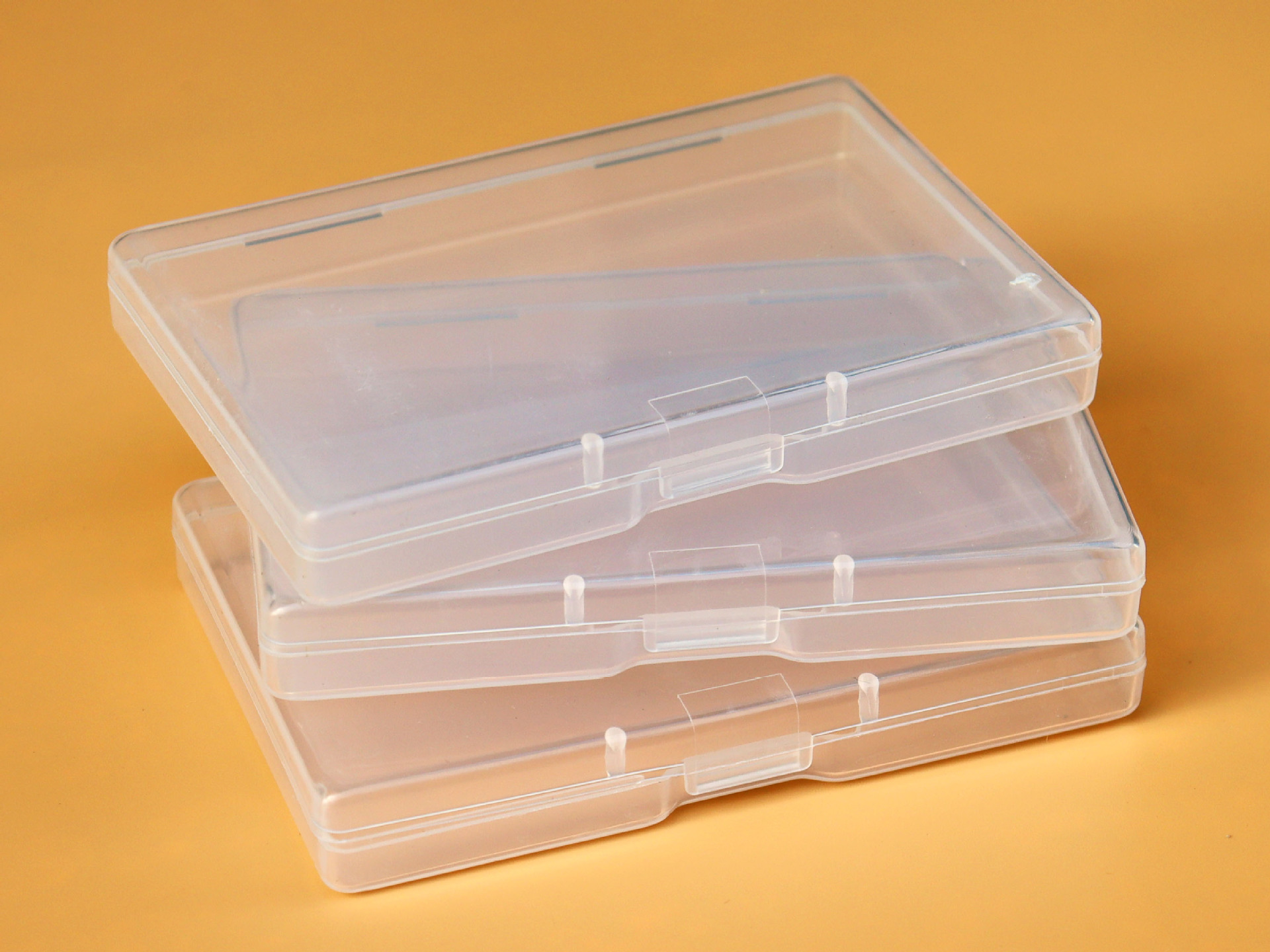 扁平卡片小盒子塑胶盒螺丝配件盒鱼钩盒透明pp塑料注塑盒工厂现货