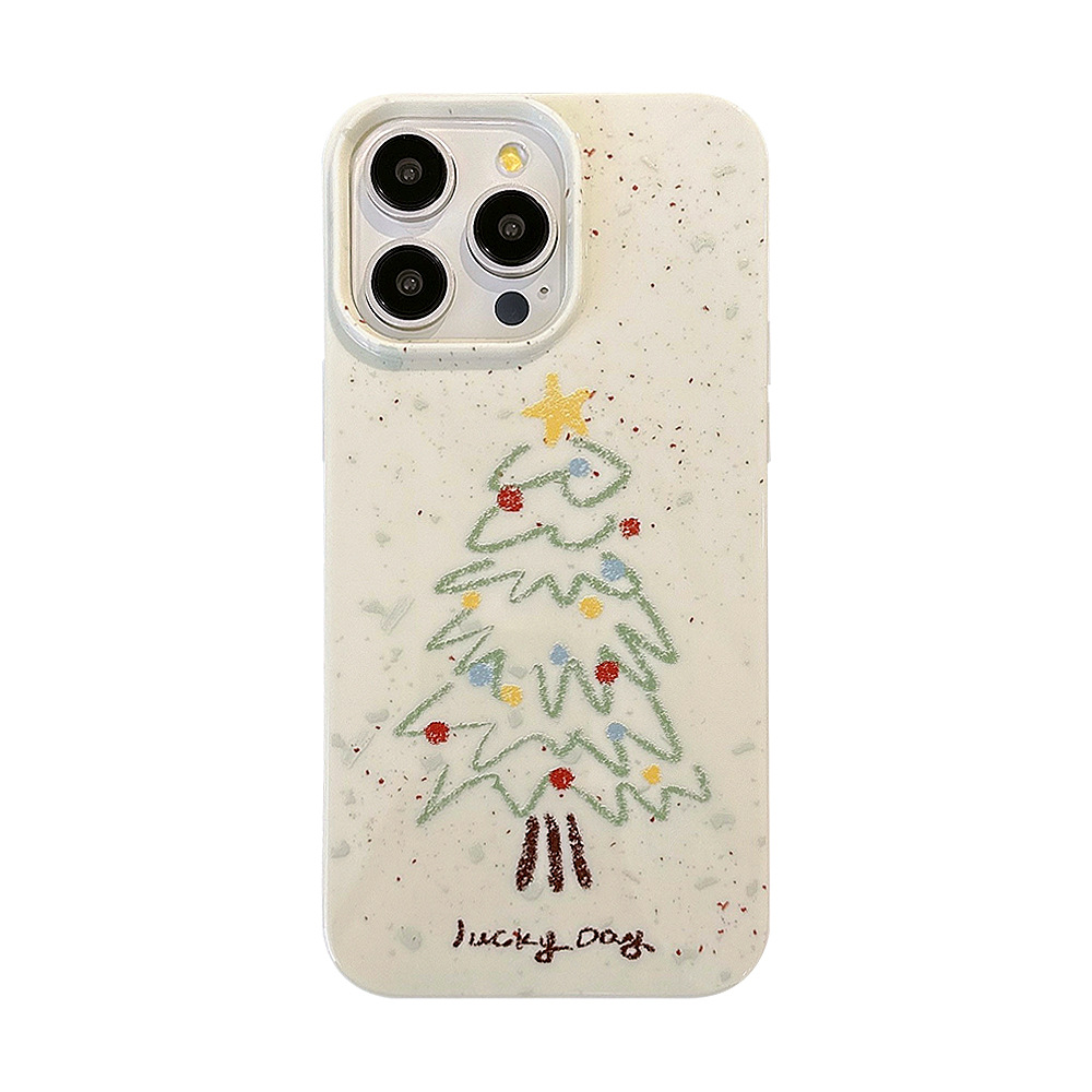 Christmas Tree Iphone15 Phone Case 14 Fun Graffiti 13pro Silicone Max Applicable 11 Generation Xr Silicone Case