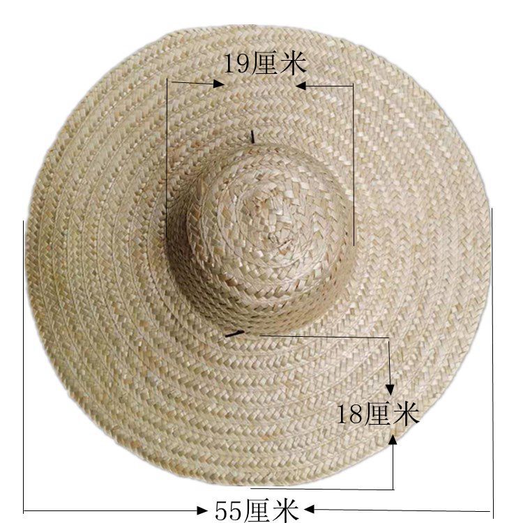 Straw Hat Summer Farmer Straw Hat Straw Straw Woven Sun-Proof Anti-Ddos Big Brim Men and Women Rural Agricultural Fishing Straw Hat Wholesale