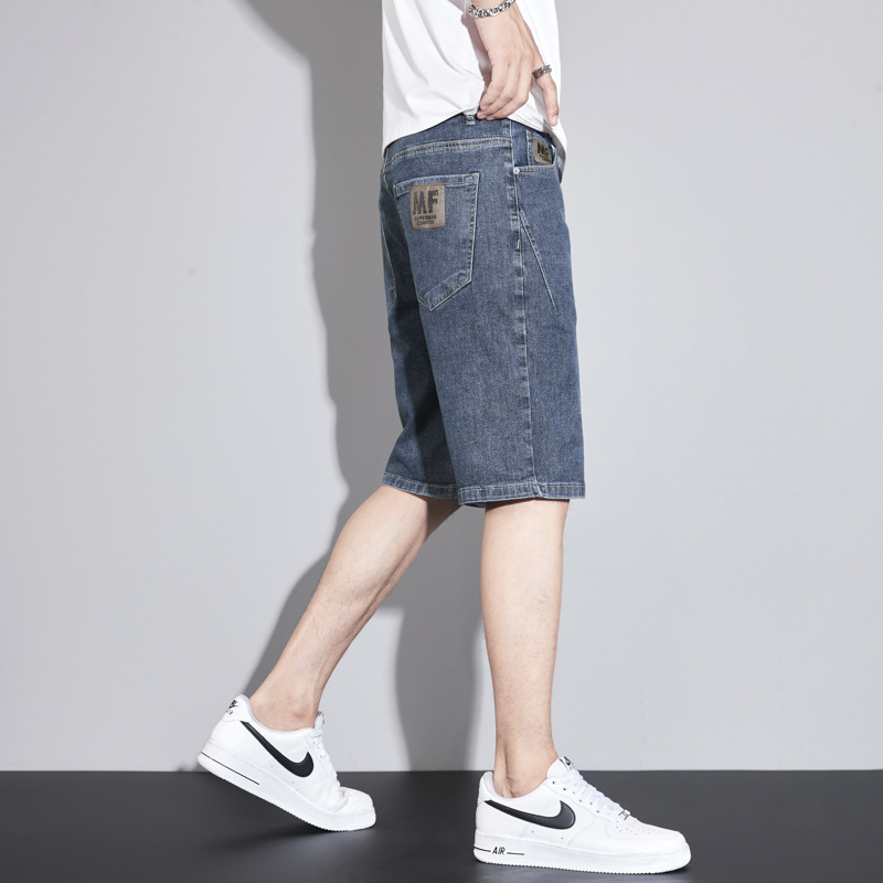 Denim Shorts Men's Summer Thin Fashion Brand Spring and Autumn Leisure Men's Clothing Outer Wear Fifth Pants Children 2023 New Mid Pants
