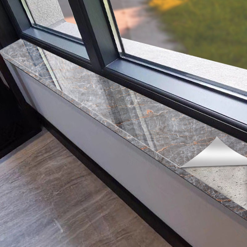窗台石贴纸防水防晒瓷砖加厚墙贴窗户包边框飘窗阳台翻新板自粘