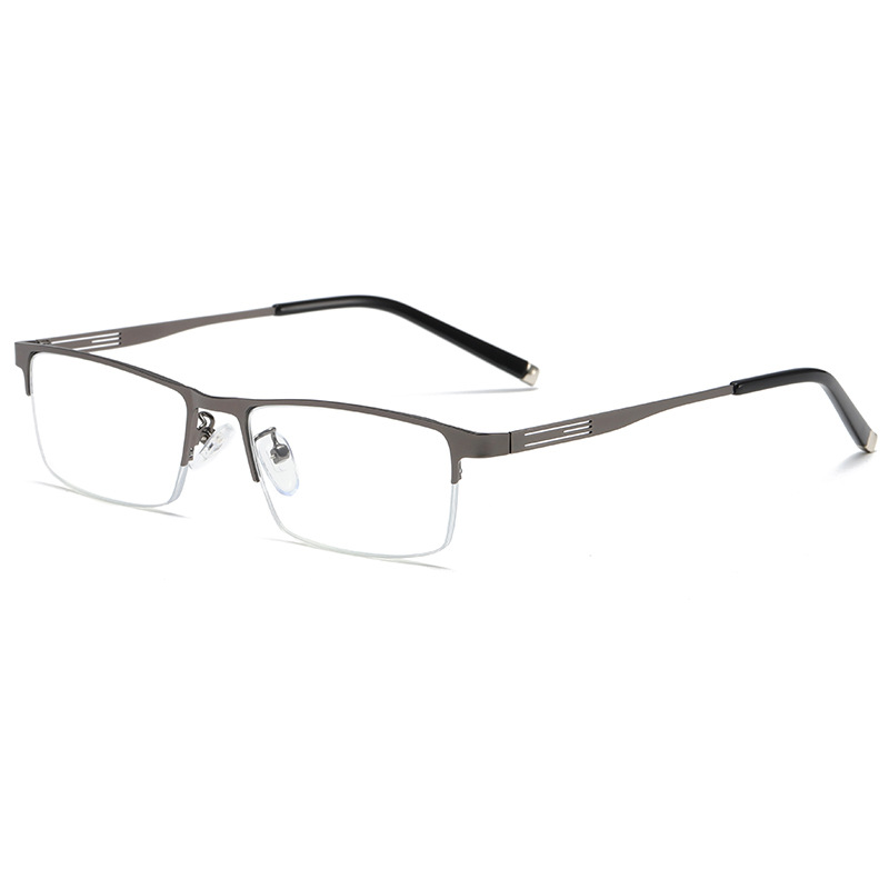 New Metal Half Frame Business Fashion Anti-Blue Light Reading Glasses HD Anti-Blue Ray Presbyopic Glasses 3005