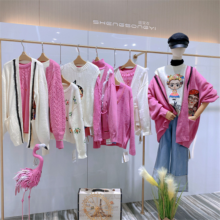 早安公主21秋冬 品牌折扣女装毛衣 专柜库存尾货清仓剪标折扣衣服