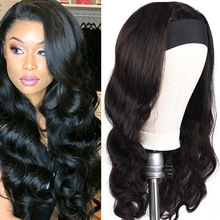 欧美绑带头套顺发真发 Headband Wigs Body Wave Human Hair Wigs