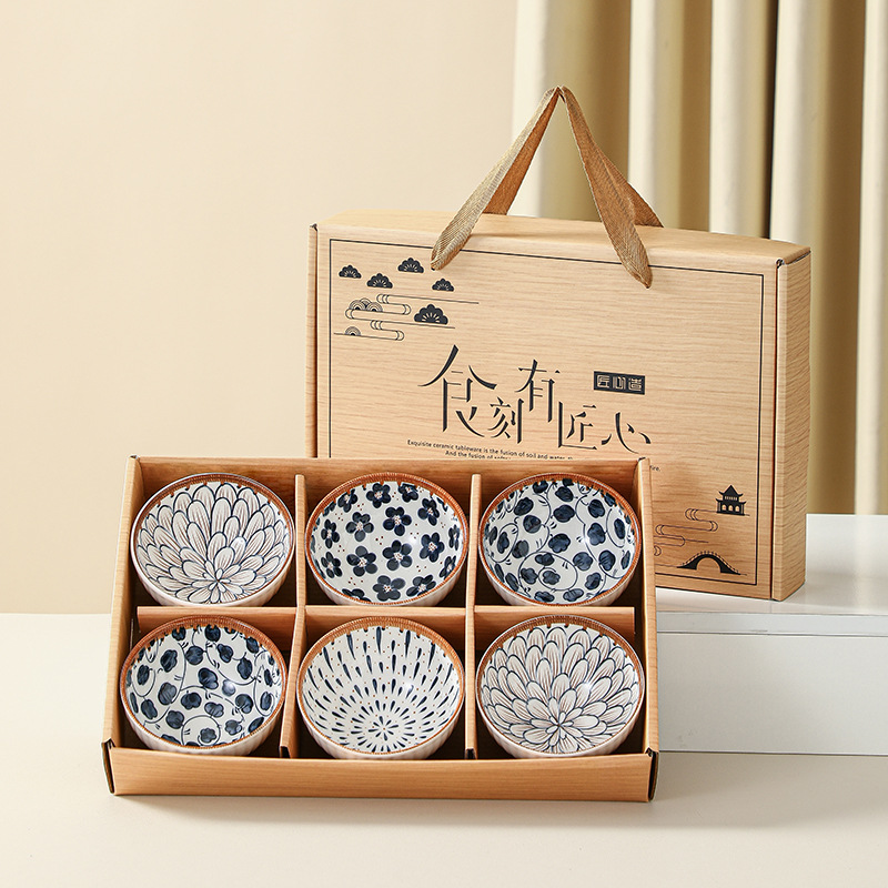 Japanese Ceramic Tableware Package Gift Box Gift Bowl Dish & Plate Opening Event Small Gift Gift Gift Gift Gift Wholesale