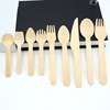 wholesale disposable Chinese style Knife and fork ice cream Wooden spoon Mucha Spoon Dessert Dipper Lettering commercial