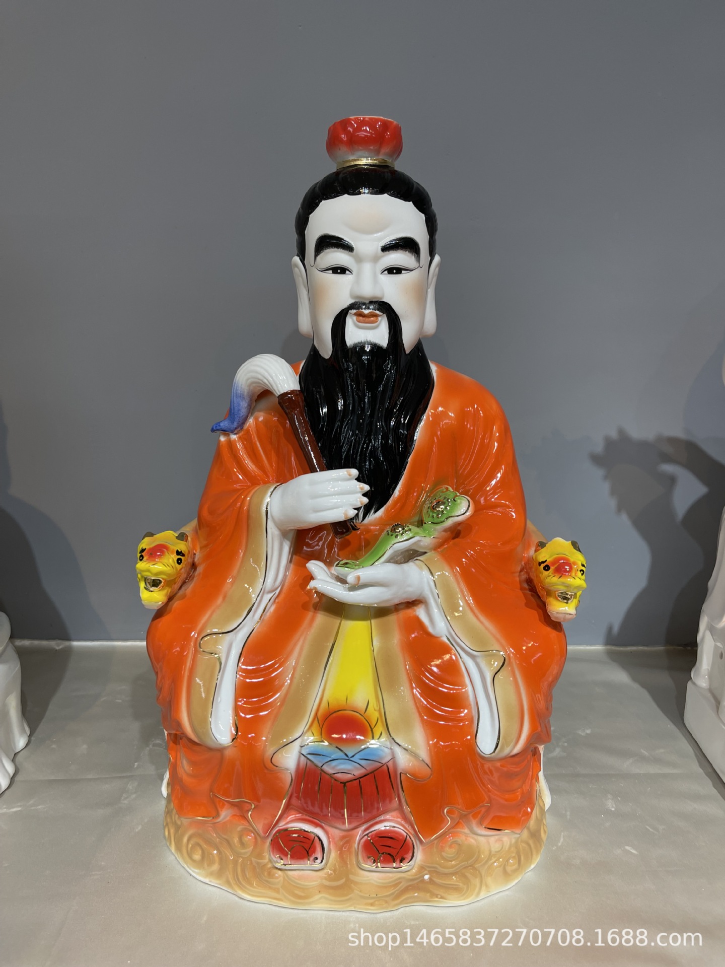 19寸三清太清道德天尊太白金星道祖 法器法师陶瓷