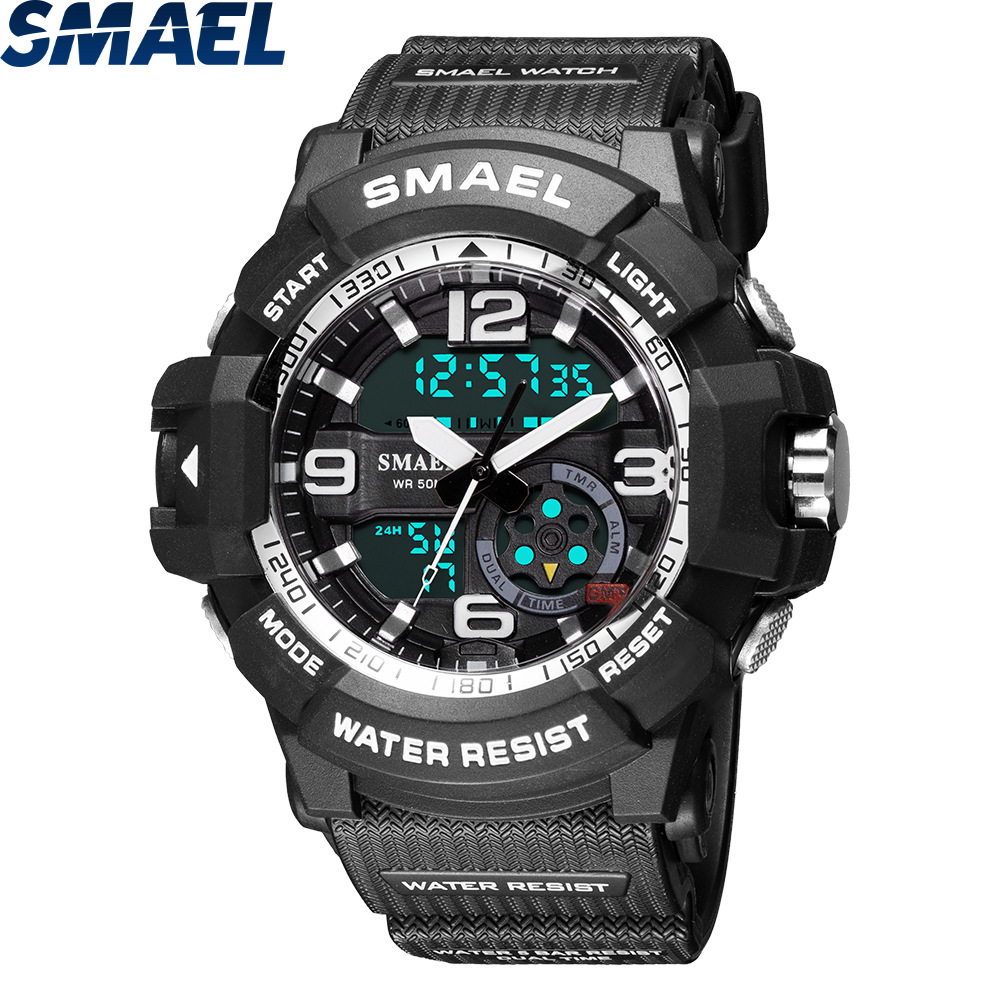 斯麦尔品牌手表时尚运动防水军事多功能流行男士电子石英表8036