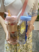 儿童水杯夏季女生2021新款高颜值随手杯网红大容量产妇杯子带吸管