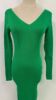 French Retro V-neck Package hip Primer Overknee Mid length version sweater skirt Autumn and winter Show thin knitting Dress