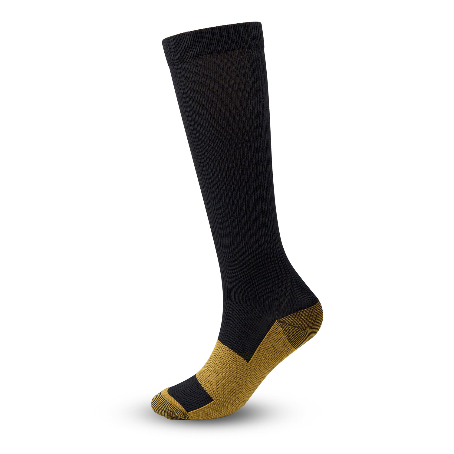 Amazon Cross-Border Stockings Solid Color Sports Compression Stockings Stretch Socks Copper Ion Compression Socks Outdoor Cycling Socks