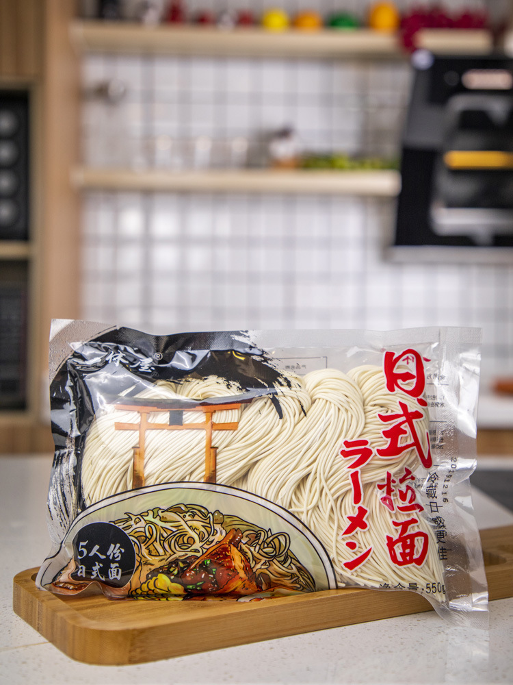 一休屋日式豚骨拉面 面条550g 日本生拉面 半干面5人份袋装冷鲜面