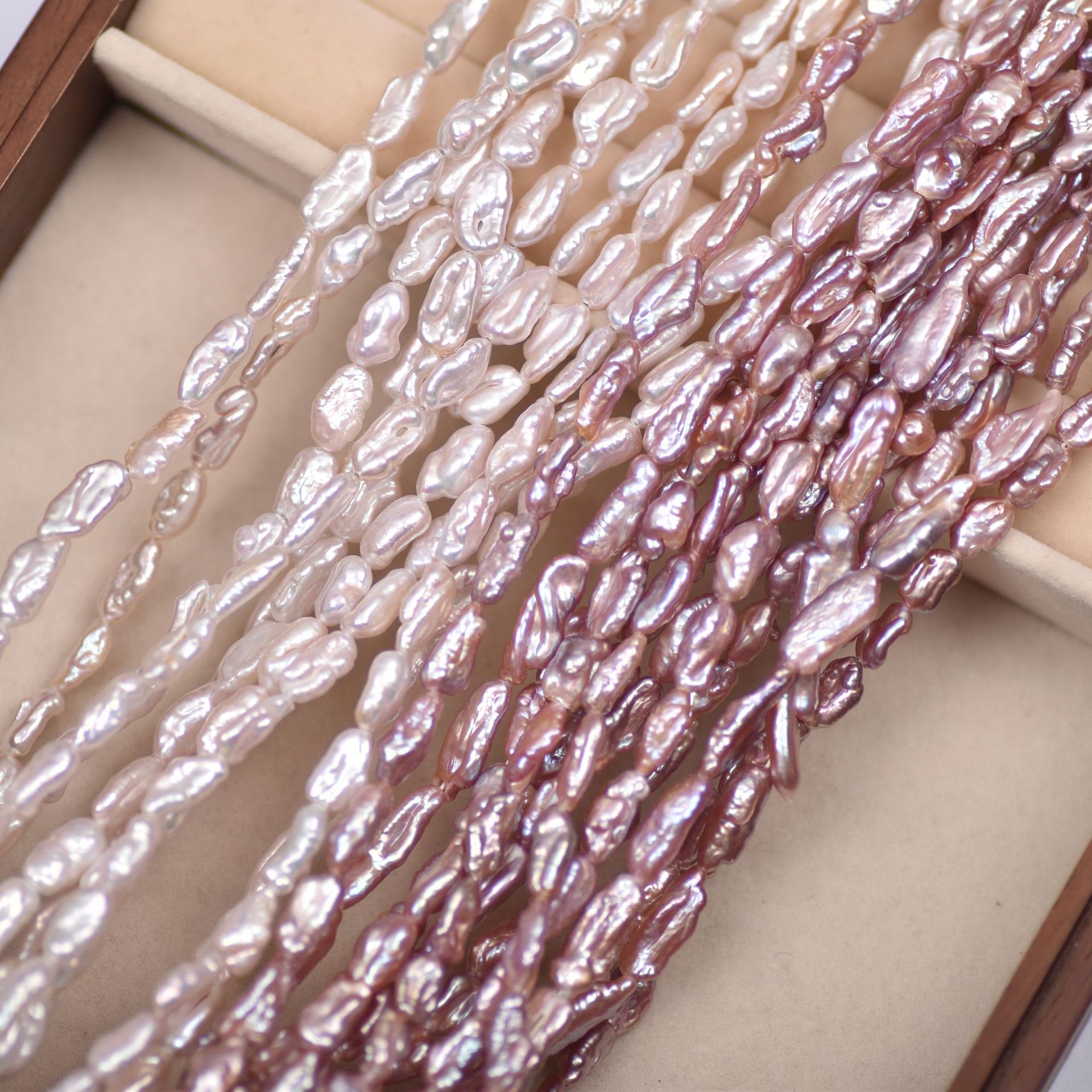 新款野生keshi再生珍珠天然淡水串珠不规则巴洛克半成品项链配件